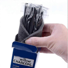 (As show, One size) 12 Pc Charcoal Sticks Cotton Willow Sketch Charcoal Pencils For Draw TZB