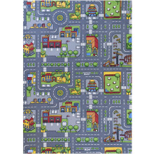 Car Mat for Children,Funny Car Play Mats for Kids,Kid's Traffic Map Crawling Play Mat,Non-Slip and Washable,City Car Road Interactive Game,50 * 80CM
