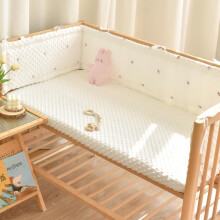 (200cm, H) Cot Bumper Breathable Crib Bumper Baby Cot Liners Cot Bumpers For Cot Bed Padded Cot Bumper Cotbed Bumper For One Side Baby Cot Crib Rail Cover