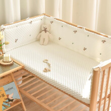 (60cm, Q) Cot Bumper Breathable Crib Bumper Baby Cot Liners Cot Bumpers For Cot Bed Padded Cot Bumper Cotbed Bumper For One Side Baby Cot Crib Rail Cover