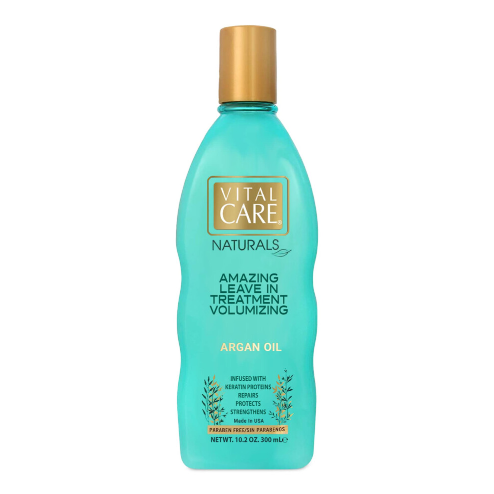 Vital Care Volumizing Leave In Argan Oil Treatment - Amazing Gentle Keratin Complex Hair Treatment Is Non-Stripping For Daily Use Hydrating & Repairi