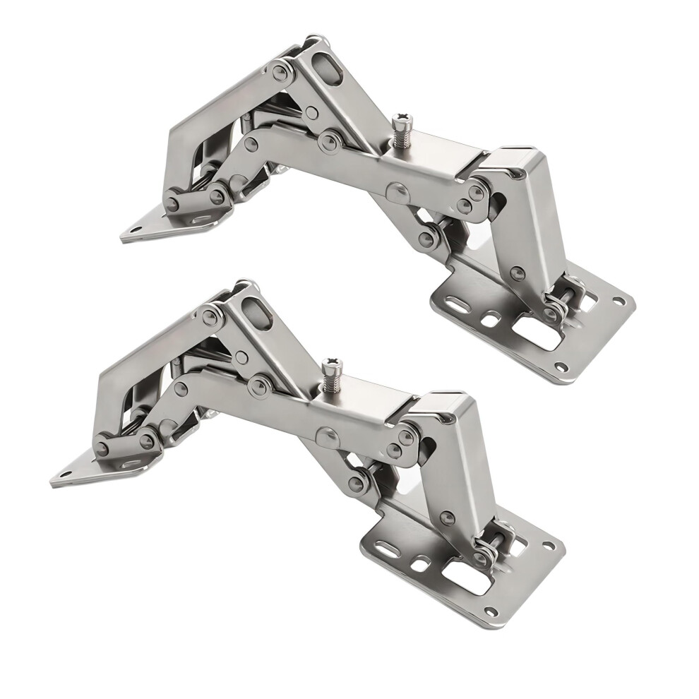 Qrity 2 Pcs 175 Degree Hinges Soft Close Hinge Hydraulic Frameless Cabinet Doors Hinges Adjustable Mounting Hinges For Cabinet Cupboards Wardrobe 6973939996253