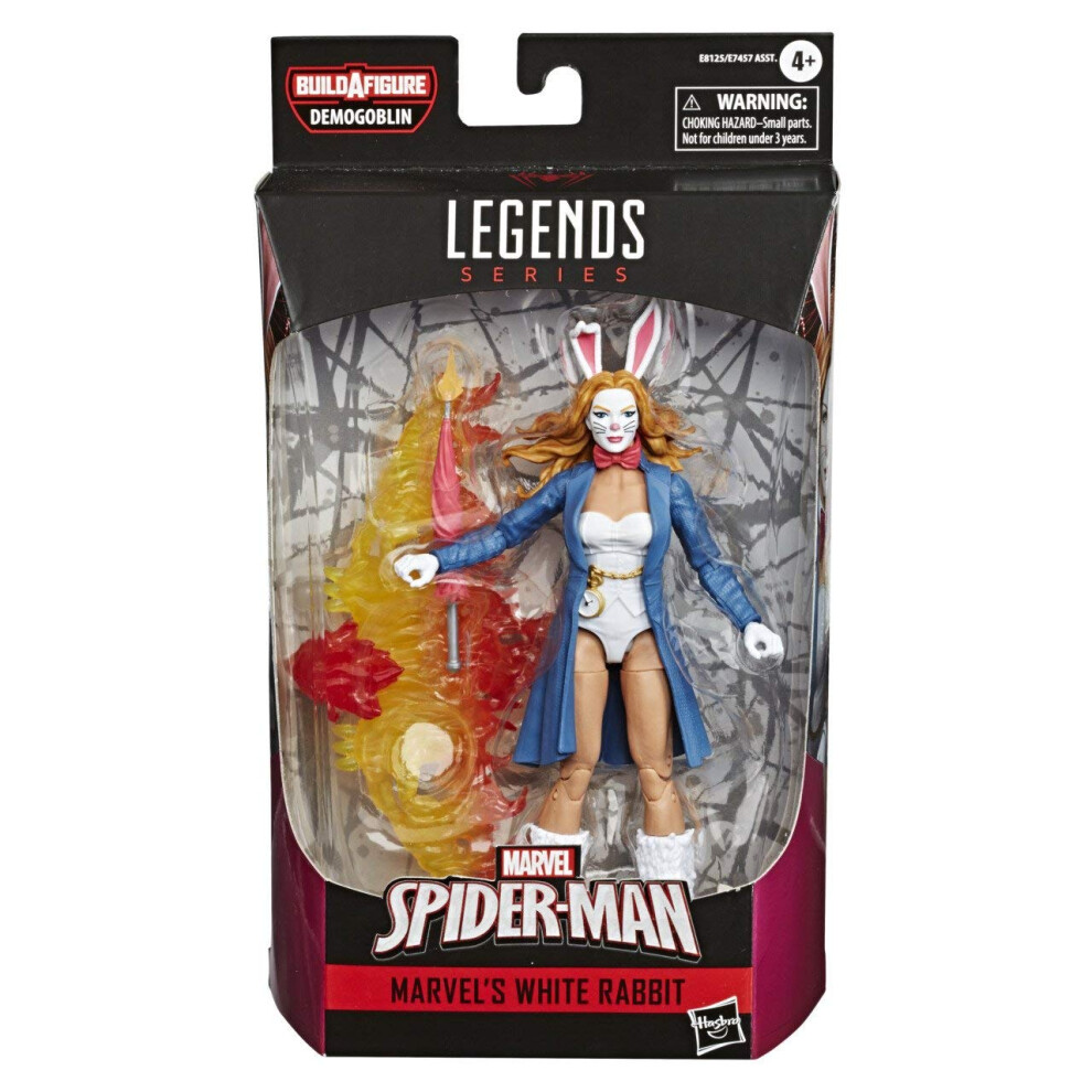 Spider-Man Hasbro Marvel Legends Series 6 Collectible Action Figure Marvels White Rabbit Toy Buid-A-Figurepiece & Accessory