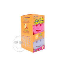 Scrub Daddy Scrub Mommy Sponges 6ct + Daddy Caddy - Scratch-Free Multipurpose Dish Sponges + Sponge Holder - BPA Free & Made with Polymer Foam - Stain