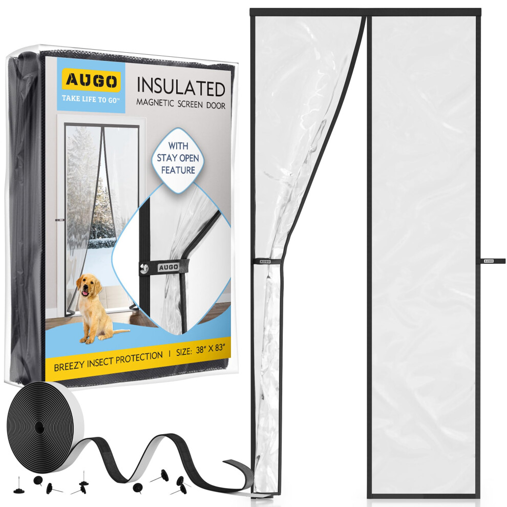 Rideau De Porte Thermique Augo - Protection De Porte Thermique Eva Pour L'hiver - Rideau De Porte Magn Tique Isolation Thermique Pour L'hiver --image