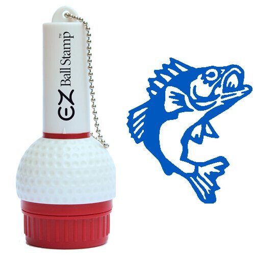 EZBallStamp Golfbalstempel - Blauwe baarsvis