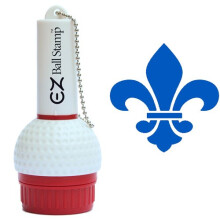 EZBallStamp golflabda blyegzo - Blue Fleur De Lis