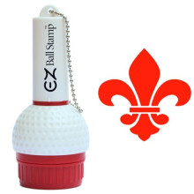 Promarking Ezballstamp Golf Ball Stamp - Red Fleur de Lis
