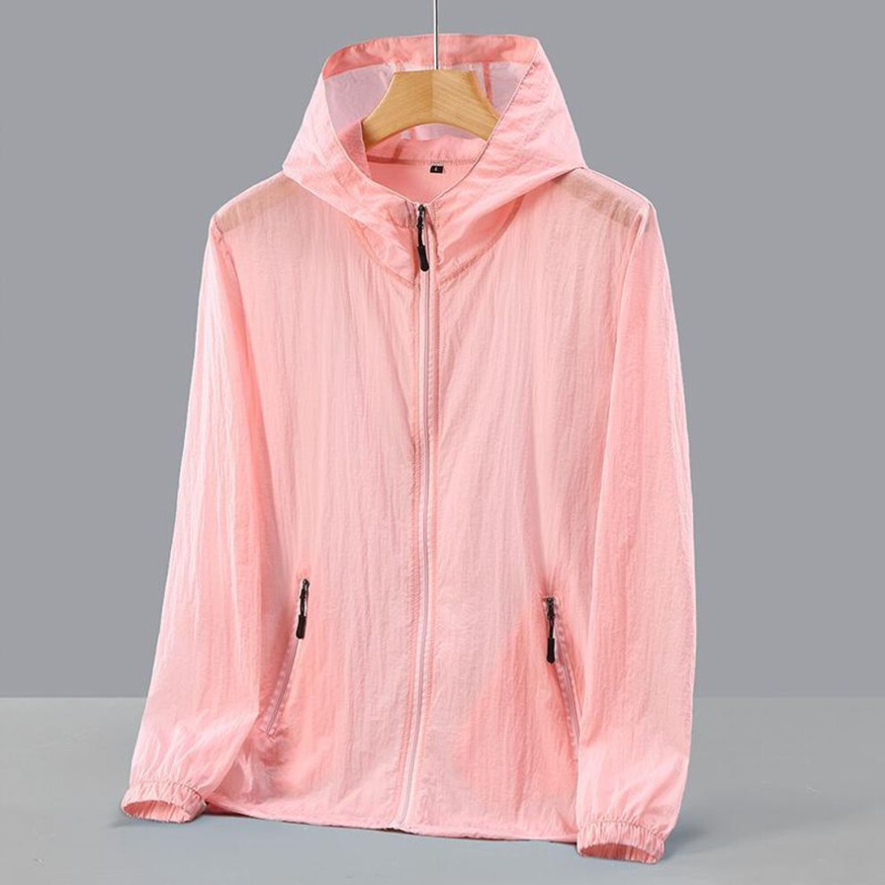 (pink, 6XL) Fashion Sunscreen Clothes Summer For Men Casual Upf 50 Thin Hooded Couple&apos;s Plus Size Summer Jackets