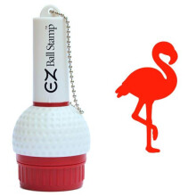 EZBallStamp Golfbold Stamp Marker (Red Flamingo)