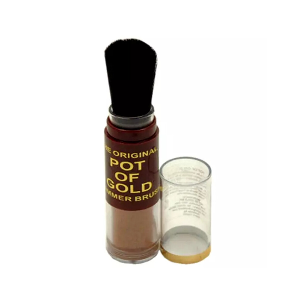 Pot Of Shimmering Brush Bronzer With Loose Bronzing Powder Face Gold