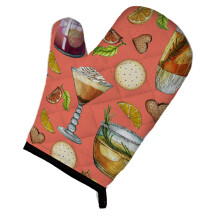 Caroline's Treasures BB5201OVMT Drinks & Cocktails Salmon Oven Mitt 12 H x 8.5 W Multicolor