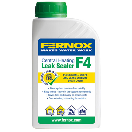 Fernox F4 Leak Sealer 500ml Liquid Seal for Central Heating Pipe Work
