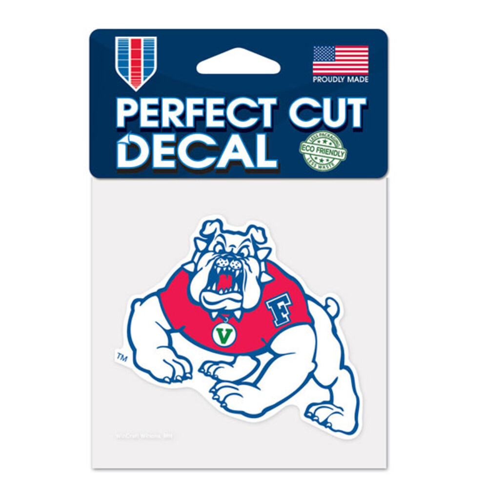Fresno State Bulldogs?Decal 4X4 Perfect Cut Color 032085522344