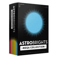 Astrobrights Mega cole o colorida cartolina ""Classic"" ""de 5 cores 320 folhas 65 lb/176 gsm 8.5"" ""x 11"" "" - mais folhas! (91630)