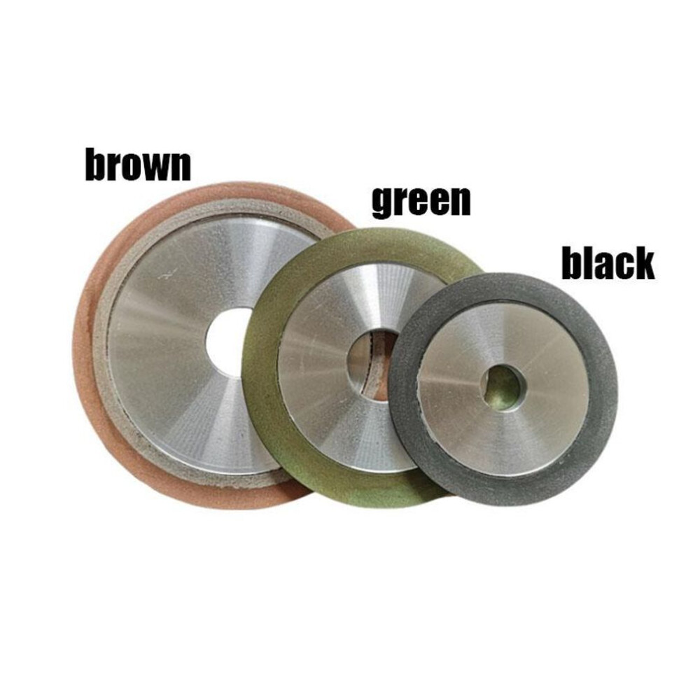 (brown, 100x10x20x5mm) 100mm/125mm/150mm Diamond Grinding Wheel Grinding Circle Grit 150 For Tungsten Steel Milling Cutter Tool Sharpener Grinder