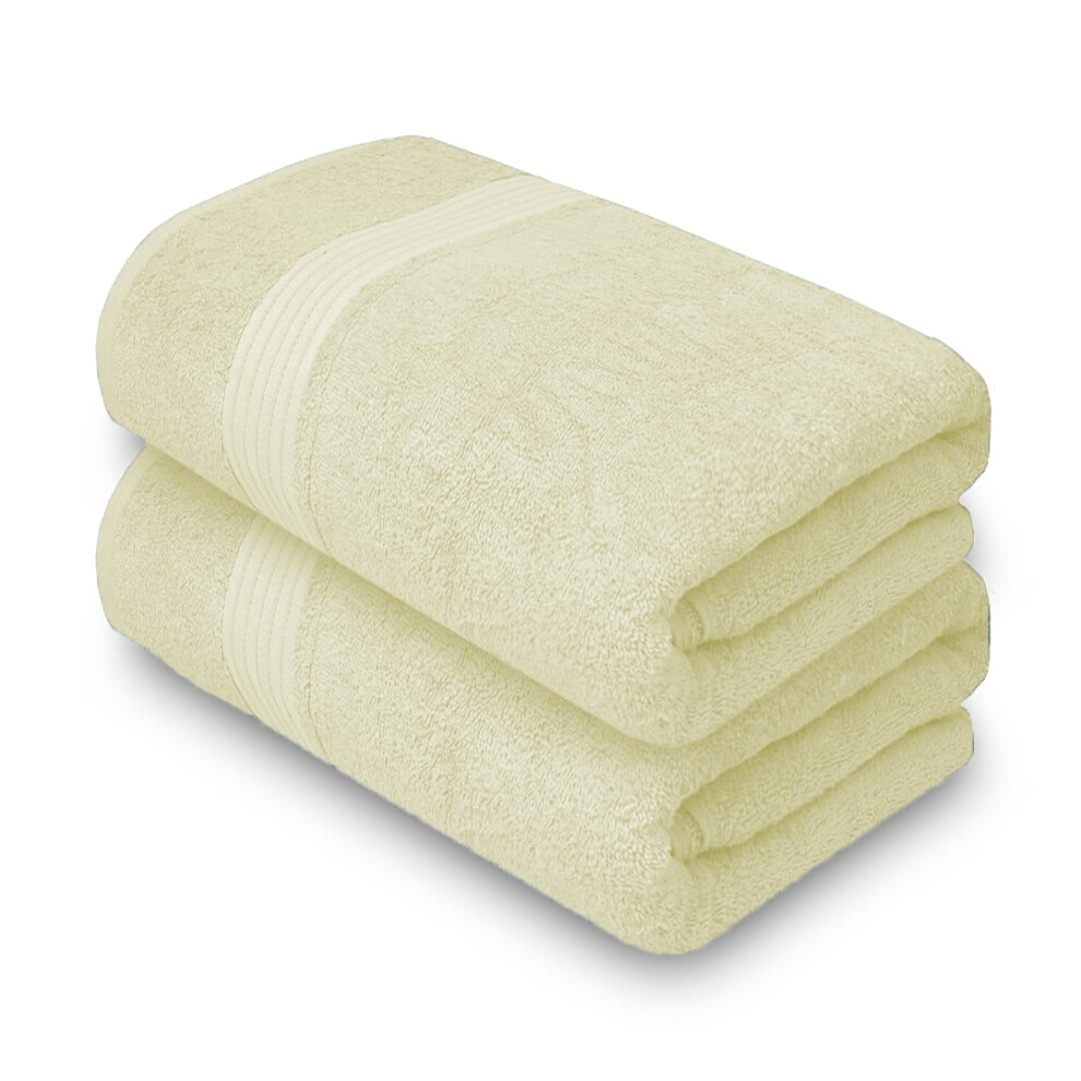 Serviettes de bain Textila 100 % coton - Taille g   ante 35 x 70 pouces, ultra douces et absorbantes (lot de 2 - Bleu) Serviettes surdimensionn   es