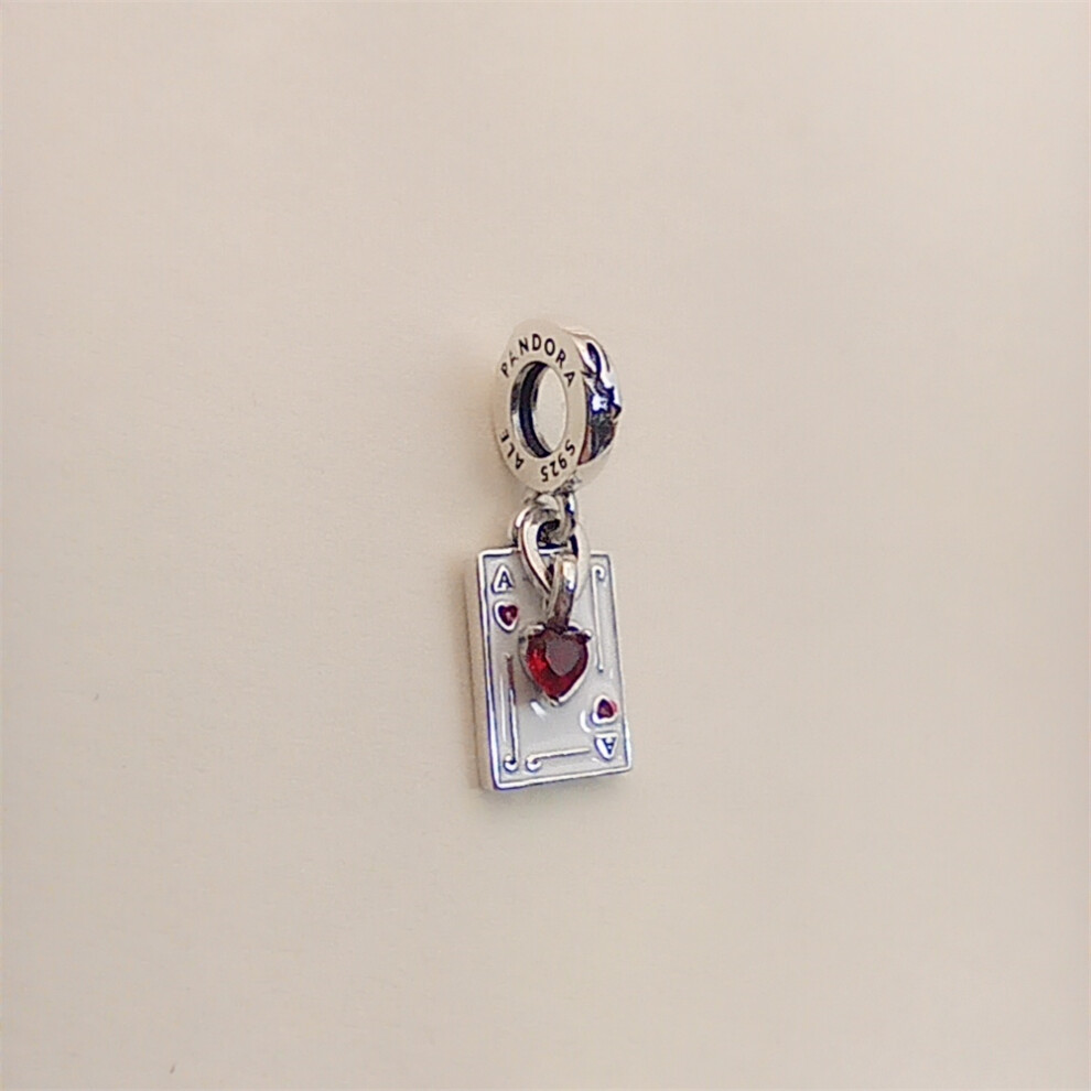 Pandora Villains Queen of Hearts Double Dangle Charm Sterling Silver