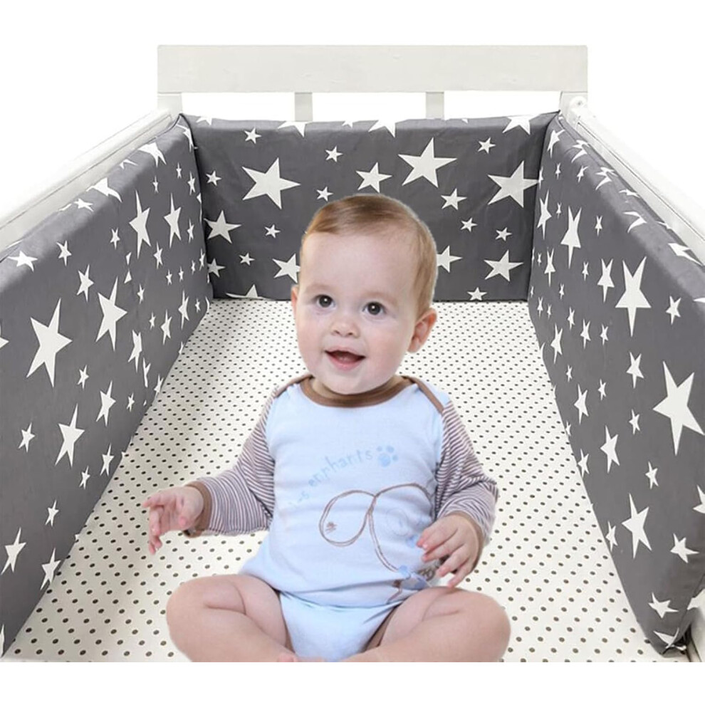 (A10) Bumpers for Cot Bed, Breathable Safe Cot Liner, Comprehensive Protection Baby Bumper, for Baby Boys And Girls