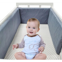 (A12) Bumpers for Cot Bed, Breathable Safe Cot Liner, Comprehensive Protection Baby Bumper, for Baby Boys And Girls