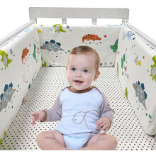 (A15) Bumpers for Cot Bed, Breathable Safe Cot Liner, Comprehensive Protection Baby Bumper, for Baby Boys And Girls