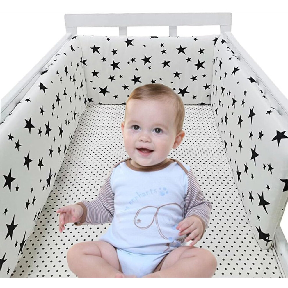 (A16) Bumpers for Cot Bed, Breathable Safe Cot Liner, Comprehensive Protection Baby Bumper, for Baby Boys And Girls