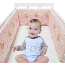 (A14) Bumpers for Cot Bed, Breathable Safe Cot Liner, Comprehensive Protection Baby Bumper, for Baby Boys And Girls