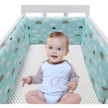 (A20) Bumpers for Cot Bed, Breathable Safe Cot Liner, Comprehensive Protection Baby Bumper, for Baby Boys And Girls