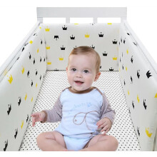 (A21) Bumpers for Cot Bed, Breathable Safe Cot Liner, Comprehensive Protection Baby Bumper, for Baby Boys And Girls