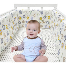 (A24) Bumpers for Cot Bed, Breathable Safe Cot Liner, Comprehensive Protection Baby Bumper, for Baby Boys And Girls