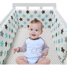 (A25) Bumpers for Cot Bed, Breathable Safe Cot Liner, Comprehensive Protection Baby Bumper, for Baby Boys And Girls