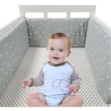 (A7) Bumpers for Cot Bed, Breathable Safe Cot Liner, Comprehensive Protection Baby Bumper, for Baby Boys And Girls