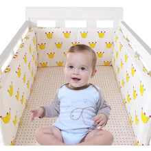 (A4) Bumpers for Cot Bed, Breathable Safe Cot Liner, Comprehensive Protection Baby Bumper, for Baby Boys And Girls