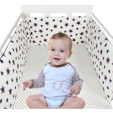(A8) Bumpers for Cot Bed, Breathable Safe Cot Liner, Comprehensive Protection Baby Bumper, for Baby Boys And Girls