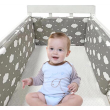 (A9) Bumpers for Cot Bed, Breathable Safe Cot Liner, Comprehensive Protection Baby Bumper, for Baby Boys And Girls