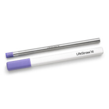 LifeStraw Sip - Reusable Stainless Steel Water Filter Drinking Straw with Carry Case Removes Microplastics Bacteria and Parasites for Travel and Eve