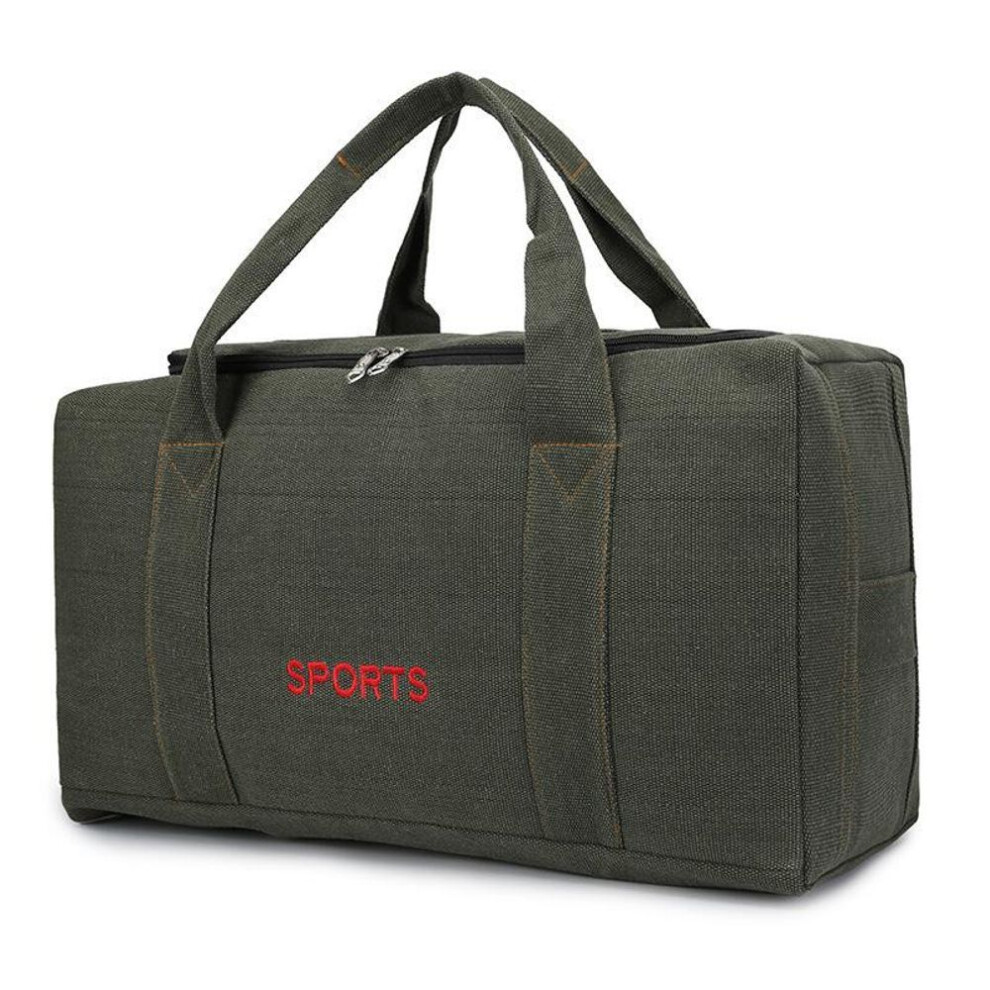 (green, S) Mens Foldable Large-capacity Portable Travel Bag Sports Gym Holdall Bag Travel Work Cabin Barrel Bag Storage Duffel Bag