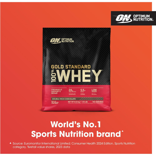 Optimum Nutrition Optimum Nutrition Gold Standard 100%Whey Double  Chocolate 146 Serving 1