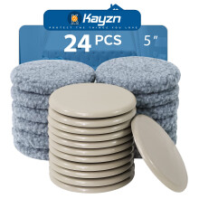Kayzn Furniture Sliders Multi-Surface 2-v-1 podložky na stahovanie nábytku na koberce a drevené podlahy - 12 kusov 5"" posuvníkov na koberce a 12