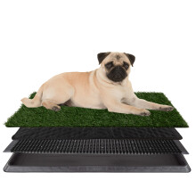 Kunstgras Puppy Pee Pad voor honden en kleine huisdieren - 16x20 Herbruikbare 4-laags trainingspotje met lade - Hondeninbraakbenodigdheden van PETMAK