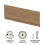 Balterley 1700mm Straight Bath Front Panel and Plinth - Antique Oak 5