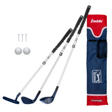 Ensemble de golf pour enfants Franklin Sports PGA Tour - Clubs en plastique réglables - Sac et balles inclus