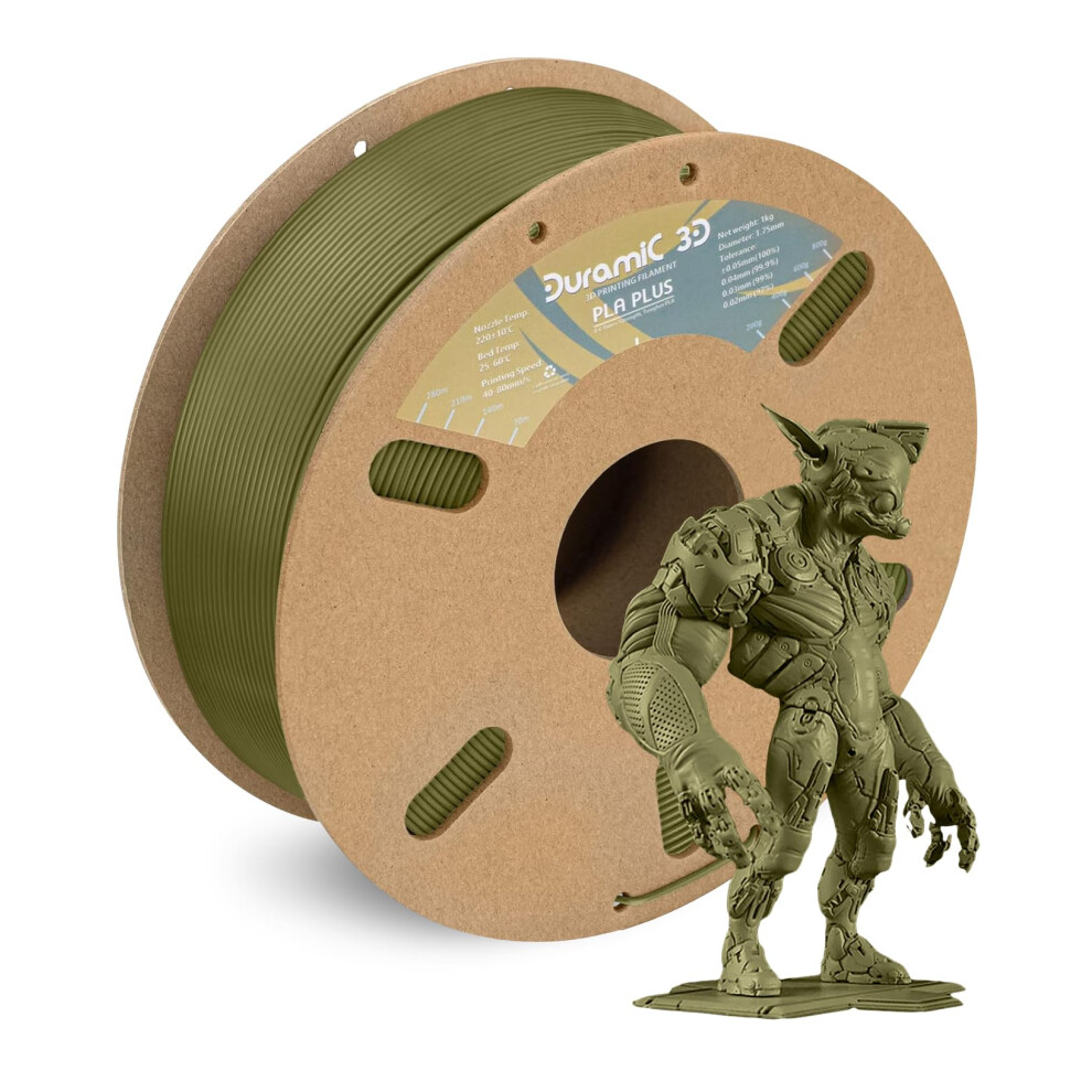Filament Duramic 3D Pla+ 1,75 Mm 2 Kg Noir + Blanc Pla Plus Filament Pour Imprimante 3D Lot De 2 Bobines De 1 Kg (2,2 Lb) Pla Pro Plus R Sistant-image