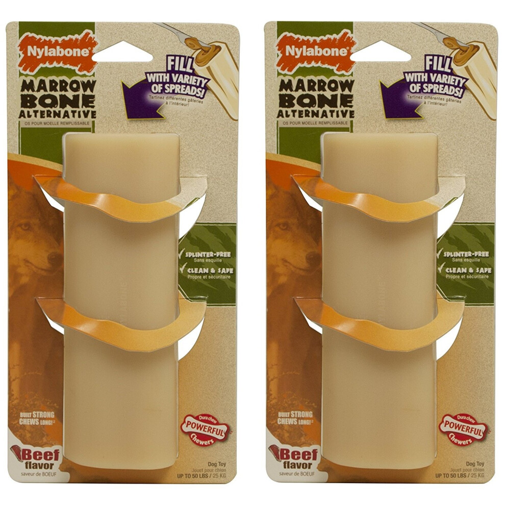 Nylabone Dura Chew Animal Part Alternative Marrow Beef Flavor Large
