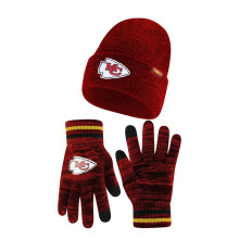 Ultra Game NFL Oficial Adulti Unisex Super Soft Marl Knit Caciula de iarna din tricot cu manu?i foarte calde pentru ecran tactil, culoarea echipe