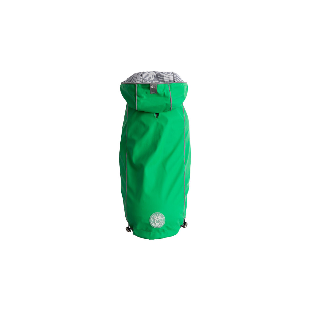 GF Pet Reversible Elasto-Fit Raincoat - Green - XS