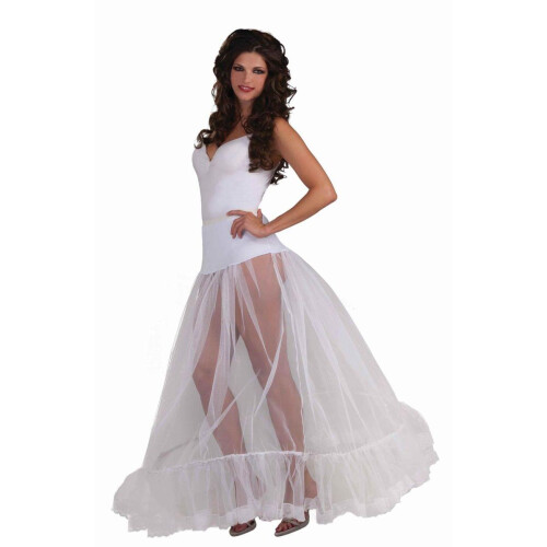 Dames Ballroom Hoepel Crinoline, Wit, Één Maat