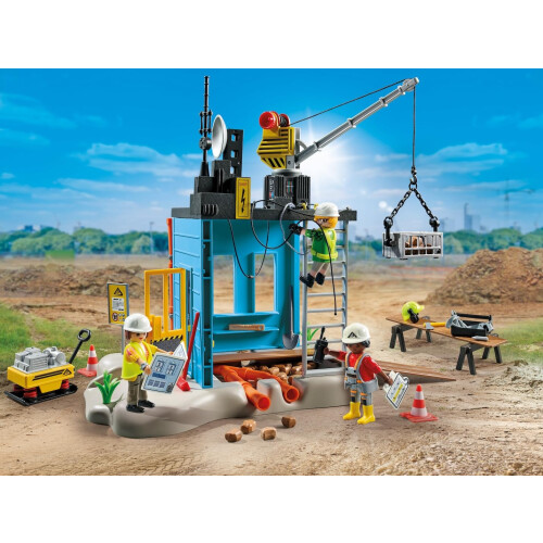 PLAYMOBIL PLAYMOBIL Action Heroes Promo Pack 71650 Κατασκευή με Τρεις Φιγούρες και Κινητό Γερανό 1