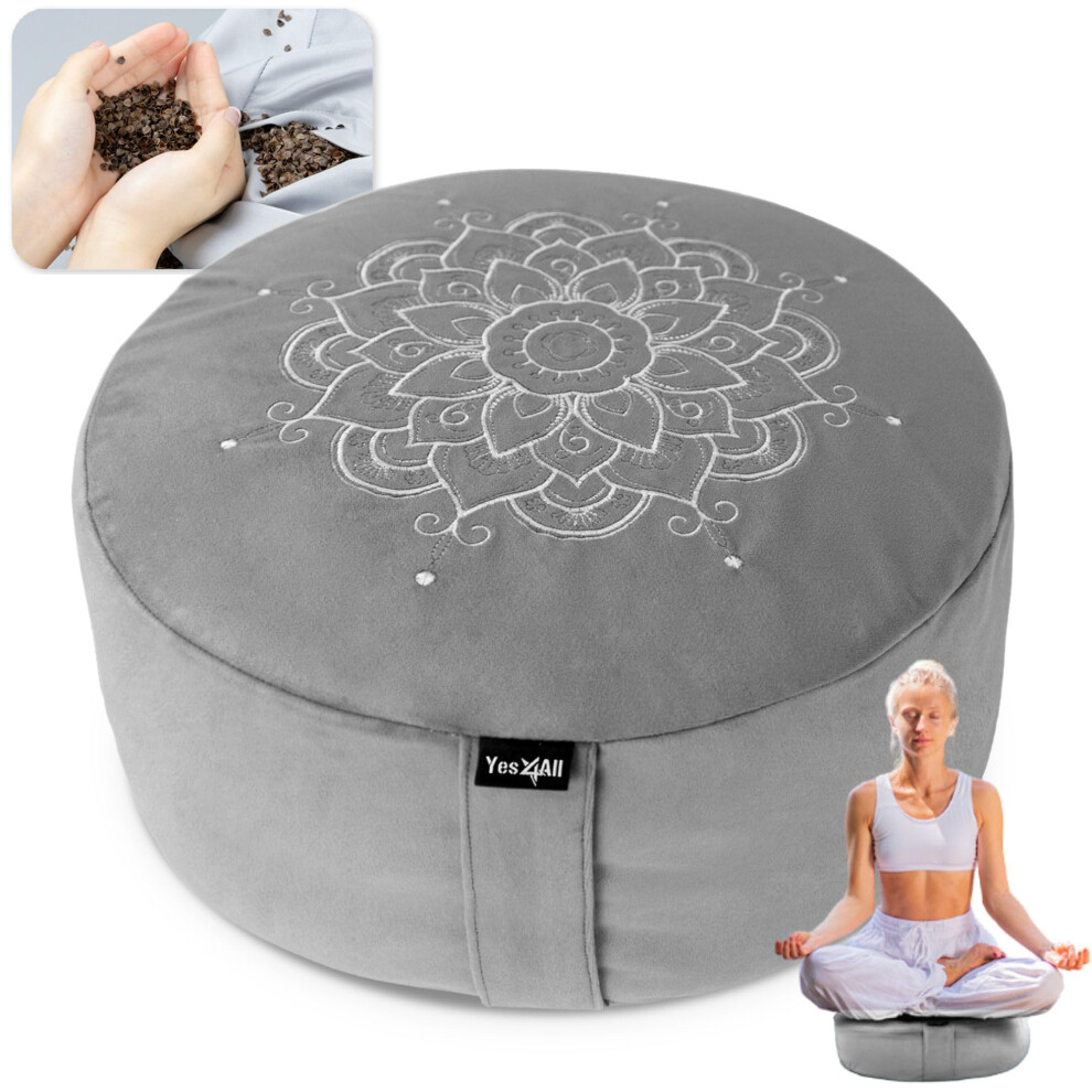 Coussin de m   ditation Yes4All, coussin de sol en mousse Zafu, motif mandala de sarrasin, coussin de m   ditation pour yoga, coussin de sol