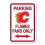 Calgary Flames Sign 12x18 Plastic Reserved Parking Style Co co 1